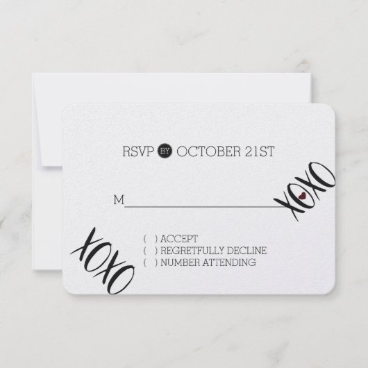 XOXO Hart RSVP (Voorkant)