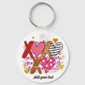  XOXO Hart Schattig & Speels Sleutelhanger (Achterkant)
