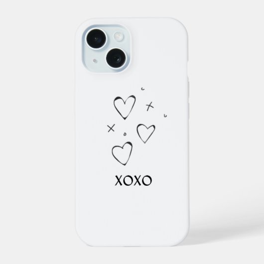 XOXO hart telefoonhoesje iPhone 15 Case (Achterkant)