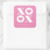 xoxo hart Valentijnsdag Vierkante Sticker (Tas)