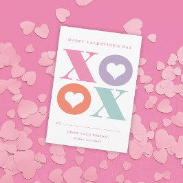 xoxo hart Valentijnskaart klas Kaart