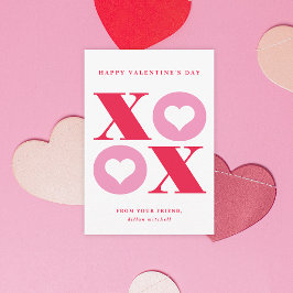 xoxo hart Valentijnskaart klas Kaart