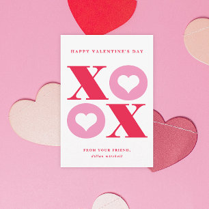 xoxo hart Valentijnskaart klas Kaart