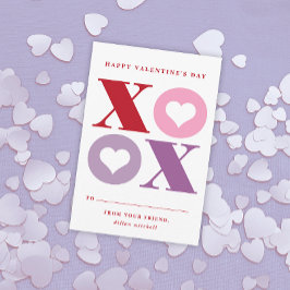 xoxo hart Valentijnskaart klaslokaal Kaart