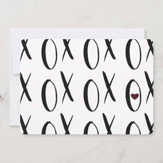 XOXO Hart Verjaardag Kaart (Achterkant)