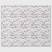 XOXO, harten en pijlen Patroon Valentijnsdag Cadeaupapier (Vlak)