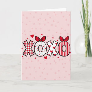 Xoxo Hartjes Grafische Valentijnskaart Kaart