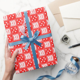 XOXO Hartjes Valentijn Cadeaupapier
