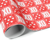 XOXO Hartjes Valentijn Cadeaupapier (Rol Hoek)