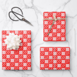 XOXO Hartjes Valentijn Inpakpapier Vel