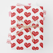 XOXO Hartjes Valentijnsdag Cadeaus Inpakpapier Vel (In situ)
