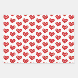 XOXO Hartjes Valentijnsdag Cadeaus Inpakpapier Vel