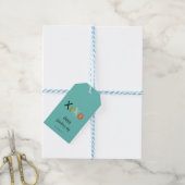 "XOXO" Hartjes Valentijnsdag Mintgroen Cadeaulabel (Met Touw)