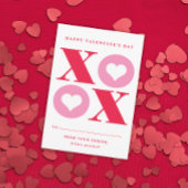 xoxo hartklaslokaal Valentijnsdag kaart