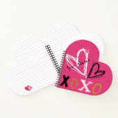 XOXO-hartvorm Notitieboek (Binnen)