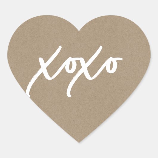 xoxo Hartvormige Sticker (Voorkant)