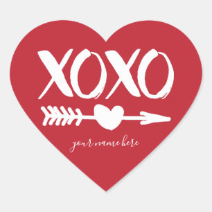 XOXO Heart Arrow Aangepaste stickers