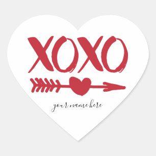 XOXO Heart Arrow Aangepaste stickers