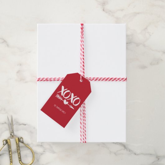XOXO Heart Arrow Valentijnsdag Gift Labels Cadeaulabel (Met Touw)