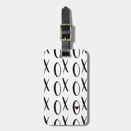 XOXO Heart Bagagelabel (Voorkant verticaal)