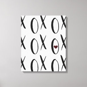XOXO Heart Canvas Afdruk