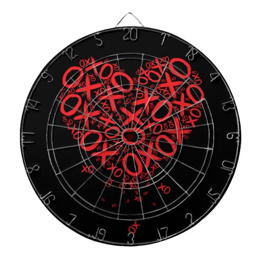 XOXO Heart Dartbord (Voorkant)