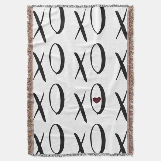 XOXO Heart Deken (Voorkant Verticaal)