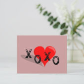 XOXO Heart Hugs en Kisses Briefkaart (Staand voorkant)