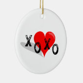 XOXO Heart Hugs en Kisses Keramisch Ornament (Rechts)