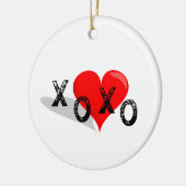 XOXO Heart Hugs en Kisses Keramisch Ornament (Links)