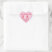 XOXO Heart Kids Classroom Valentine's Day Party Hart Sticker (Tas)