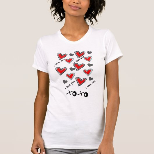 xoxo HEART ONTWERP T-shirt (Voorkant)