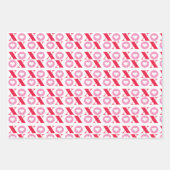 XOXO Heart Patroon Inpakpapier Vel (Voorkant)