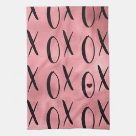 XOXO Heart Pink Glam Theedoek