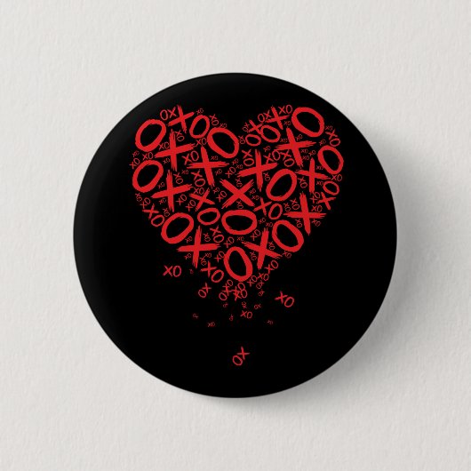 XOXO Heart Ronde Button 5,7 Cm (Voorkant)