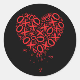 XOXO Heart  Ronde Sticker