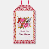 XOXO Heart Schattige & speels Cadeaulabel (Voorkant)