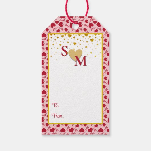 XOXO Heart Schattige & speels Cadeaulabel (Achterkant)