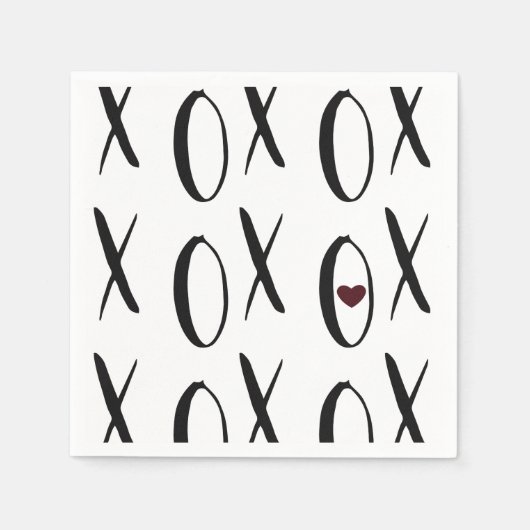 XOXO Heart Servetten (Voorkant)