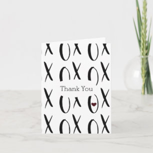 XOXO Heart Thank You Bedankkaart