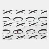 XOXO Heart Theedoek (Horizontaal)