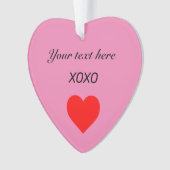 XOXO HEART Valentijn personaliseren Ornament (voorkant)
