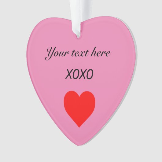 XOXO HEART Valentijn personaliseren Ornament (voorkant)