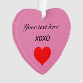 XOXO HEART Valentijn personaliseren Ornament (voorkant)