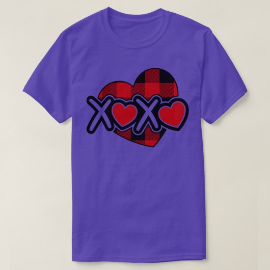 XOXO Heart Valentijnsdag T-shirt (Design voorkant)
