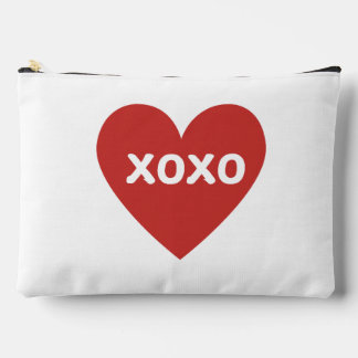 XOXO Heart Zipper Pouch Make-up Bag Etui