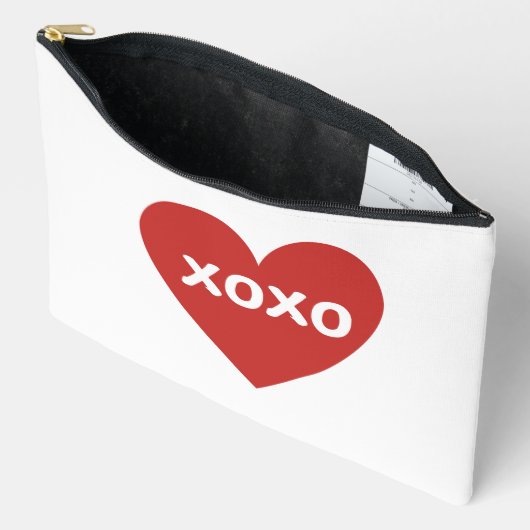 XOXO Heart Zipper Pouch Make-up Bag Etui (Open)
