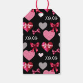 XOXO Hearts and Bows Valentine's Day Cadeaulabel (Voorkant)