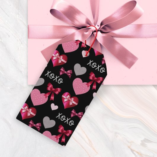 XOXO Hearts and Bows Valentine's Day Cadeaulabel