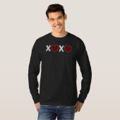 XOXO Hearts Buffalo Plaid Valentine's Day Matching T-shirt (Voorkant volledig)